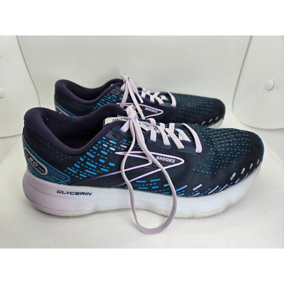 Brooks Glycerin 20 Shoes Women's 9 B Blue Running Athletic Support Road Sneakers - Picture 1 of 9